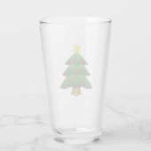 Kerstboom ontwerp drinkglas glas (Achterkant)