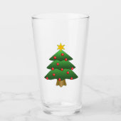 Kerstboom ontwerp drinkglas glas (Voorkant)