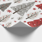 Kerstboom Ontwerp Inpakpapier (Hoek)