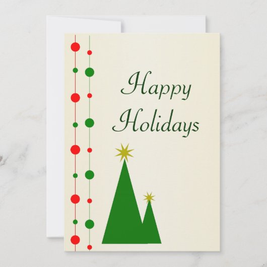 Kerstboom ontwerp Kerstmis Feestdagenkaart (Voorkant)
