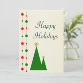 Kerstboom ontwerp Kerstmis Feestdagenkaart (Staand voorkant)