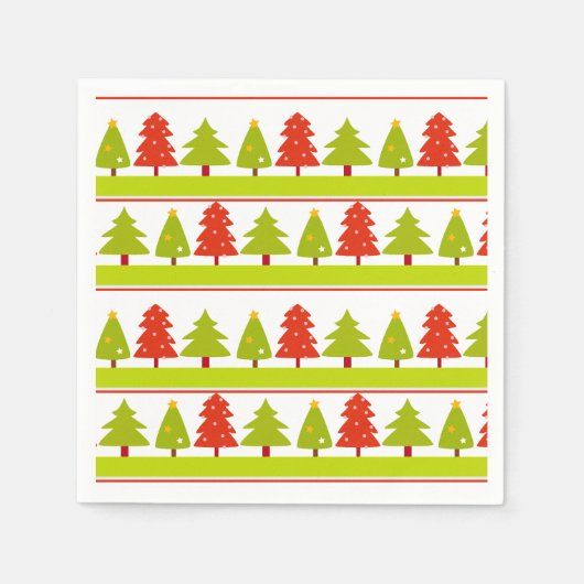 Kerstboom ontwerp papieren servetten (Voorkant)