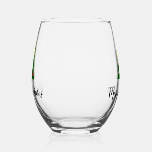Kerstboom ontwerp Stemless wijnglas Wijnglas Zonder Voet (Rechts)