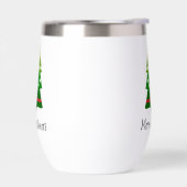 Kerstboom ontwerp Thermische Wijn Tumbler (Links)