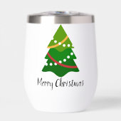 Kerstboom ontwerp Thermische Wijn Tumbler (Voorkant)