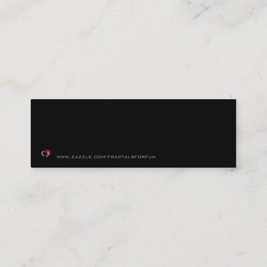 Kerstboom op Black 001 - Bladwijzer Mini Visitekaartje (Achterkant)