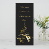 Kerstboom op Black 001 Kaart (Staand voorkant)