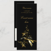 Kerstboom op Black 001 Kaart (Voorkant / Achterkant)