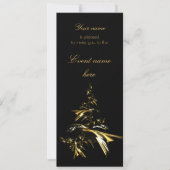 Kerstboom op Black 001 Kaart (Voorkant)