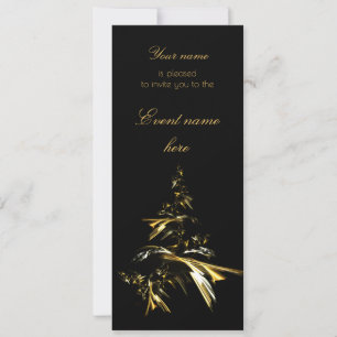 Kerstboom op Black 001 Kaart