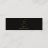 Kerstboom op Black 001 Mini Visitekaartje (Achterkant)