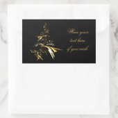 Kerstboom op Black 001 Rechthoekige Sticker (Tas)
