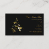 Kerstboom op Black 001 Visitekaartje (Voorkant)