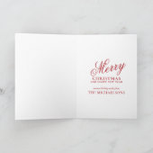 Kerstboom op boerderij met kardinaal feestdagen kaart (Binnen)