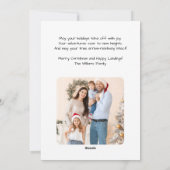 Kerstboom op Cessna Vliegtuigfoto Grappig Feestdagenkaart (Achterkant)