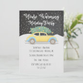 Kerstboom op de dag van de opwarming van de auto kaart (Staand voorkant)