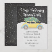 Kerstboom op de dag van de opwarming van de auto kaart (Voorkant / Achterkant)