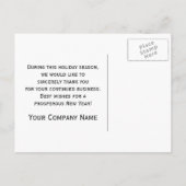 kerstboom op de roodbruine zakenseizoenen briefkaart (Achterkant)