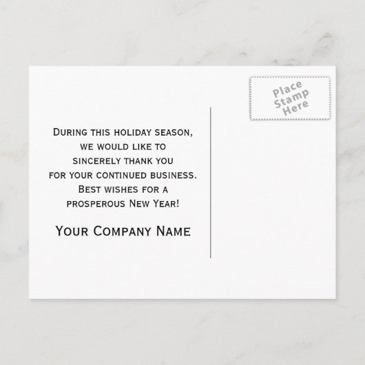 kerstboom op de roodbruine zakenseizoenen briefkaart (Achterkant)