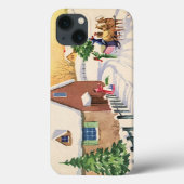 Kerstboom op een besneeuwde winterweg Case-Mate iPhone case (Achterkant)