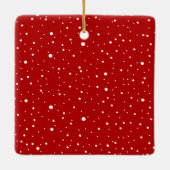 Kerstboom op een Wicker Basket Vrolijk kerstfeest Keramisch Ornament (Achterkant)