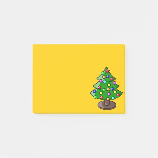 Kerstboom op geel artikel post-it® notes (Voorkant)