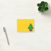 Kerstboom op geel artikel post-it® notes (Kantoor)