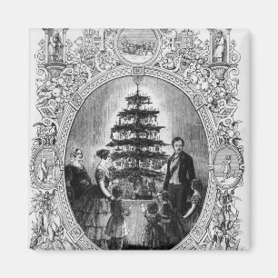 Kerstboom op het kasteel van Windsor, 1848 Magneet