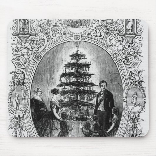 Kerstboom op het kasteel van Windsor, 1848 Muismat (Voorkant)