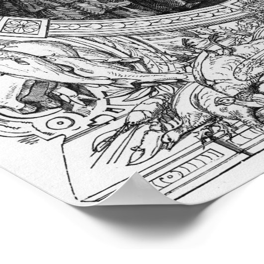 Kerstboom op het kasteel van Windsor, 1848 Poster (Hoek)