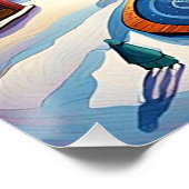 Kerstboom op het stadsplein 1 perfect poster (Hoek)