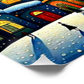 Kerstboom op het stadsplein 2 perfect poster (Hoek)