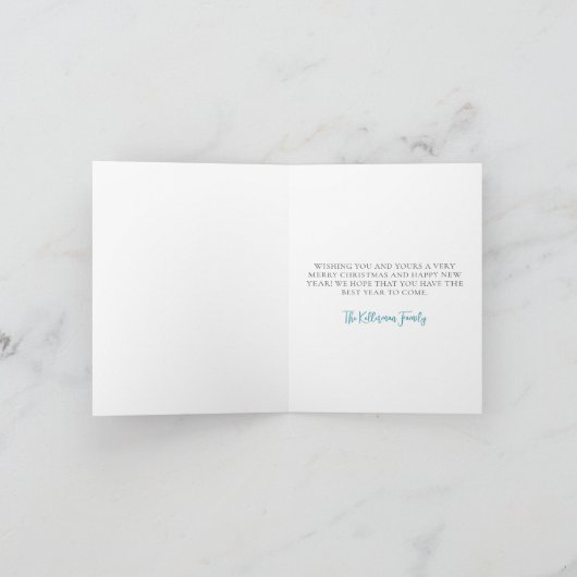 Kerstboom op het strand feestdagen kaart (Binnen)