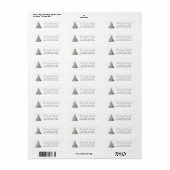 Kerstboom op het strand retouradres etiket (Full Sheet)