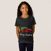  kerstboom op kerst met autovakantie t-shirt (Voorkant volledig)