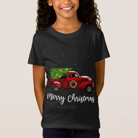  kerstboom op kerst met autovakantie t-shirt (Voorkant)