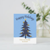 kerstboom op maat briefkaart (Staand voorkant)