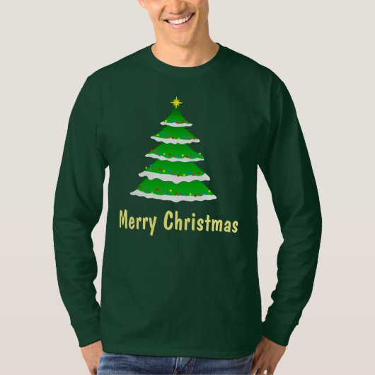 kerstboom op Mannen met lange hoes T-shirt (Voorkant)