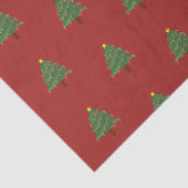Kerstboom op papier met rood weefsel (Detail)