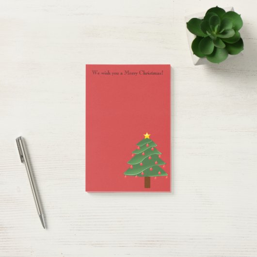 kerstboom op persoonlijke advertentie post-it® notes (Kantoor)