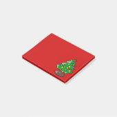 kerstboom op Red Post Post-it® Notes (Schuin)