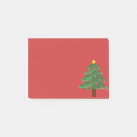 kerstboom op Red Post Post-it® Notes (Voorkant)