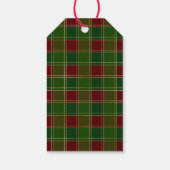 Kerstboom op rode auto vrachtwagen  cadeaulabel (Achterkant)