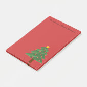 Kerstboom op rode gepersonaliseerde Post-it-notiti Post-it® Notes (Schuin)