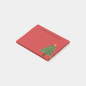 Kerstboom op rode gepersonaliseerde Post-it-notiti Post-it® Notes (Schuin)