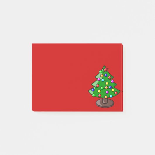 Kerstboom op rode Post-it Post-it® Notes (Voorkant)