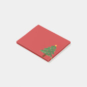 Kerstboom op rode Post-it Post-it® Notes (Schuin)