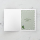 Kerstboom op rood groen en wit geplakt feestdagen kaart (Binnen)