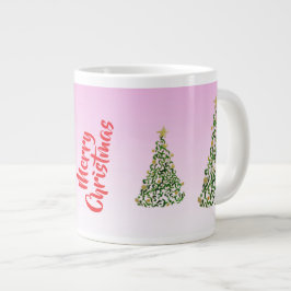 Kerstboom op Roze Achtergrond Specialty Mok