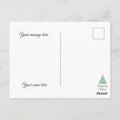 Kerstboom op roze kerstkaart briefkaart (Achterkant)